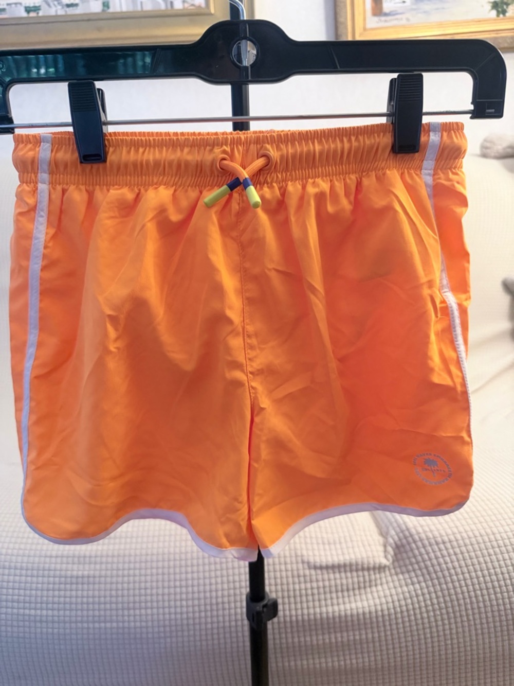 Zara Kids Neon Orange Athletic Swim Shorts